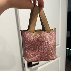 Hermes Picotin Lock Size 14 Micro Lucky Daisy in Chai/Rose Palladium H. — SOLD!